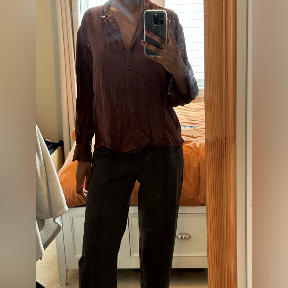 Brown Frank & Oak Button-up